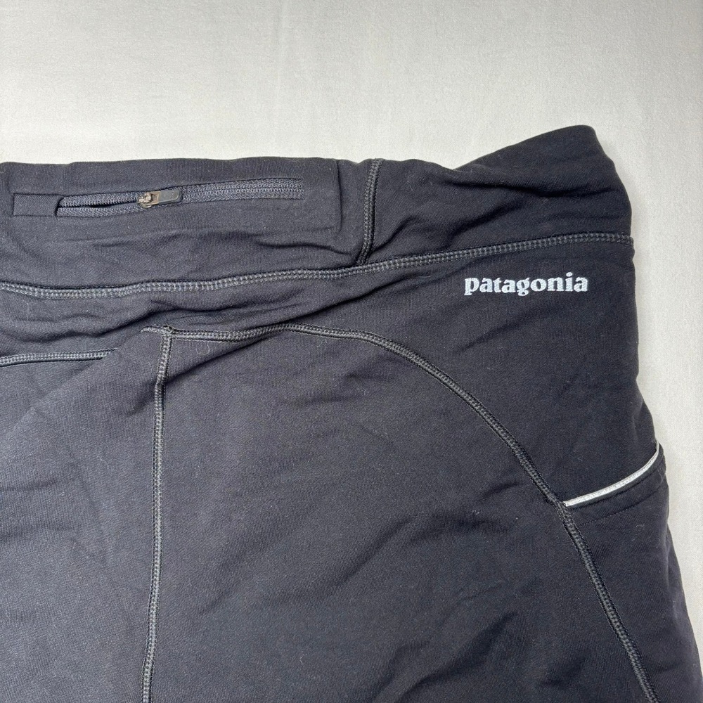 Patagonia Running Tights Mens Large 32x29 Black Pocket Athletic Leggings Jogging - Picture 4 of 8